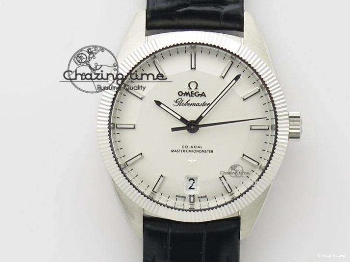 0509 Trendsetting Speedmaster ’57 SS Chrono AXF Best Edition RG Bezel Black Dial on Black Leather Strap A 8283